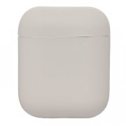 Чехол Soft touch для кейса Apple AirPods (бежевый) — 1