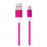 Кабель Kurato RR-M220 (USB - micro-USB) розовый — 1