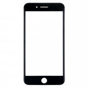 Стекло для Apple iPhone 8 Plus с рамкой и пленкой OCA (черное)