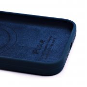 Чехол-накладка SM003 SafeMag Soft Touch с анимацией для Apple iPhone 13 Pro (темно-синяя) — 2
