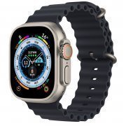 Ремешок ApW26 Ocean Band для Apple Watch 45 mm силикон (черный) — 1
