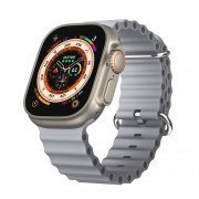 Ремешок ApW26 Ocean Band для Apple Watch 41 mm силикон (серый)