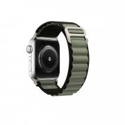 Ремешок ApW27 Alpine Loop для Apple Watch 41 mm текстиль (черно-зеленый)