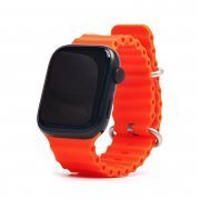 Ремешок - ApW26 Ocean Band Apple Watch 44 mm Watch 42/44/45/49мм силикон (оранжевый) — 1