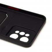 Чехол-накладка - SC315 с картхолдером для Realme C31 (черная) — 2