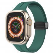 Ремешок для Apple Watch 38 mm силикон на магните (сосново-зеленый)