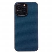 Чехол-накладка - SM009 POSH KEVLAR SafeMag для Apple iPhone 15 Pro Max (синяя)