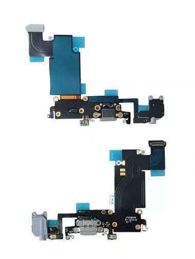 Шлейф для Apple iPhone 6S Plus на разъем зарядки/разъем гарнитуры/микрофон (белый) &mdash; 1