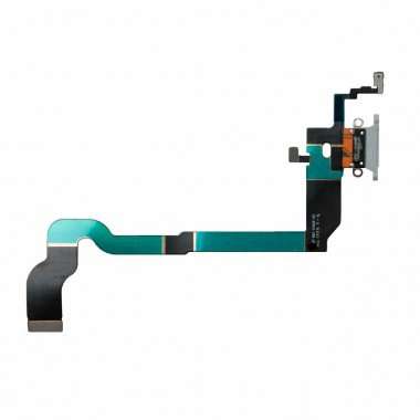 Шлейф для Apple iPhone X на разъем зарядки/микрофон (черный) — 2