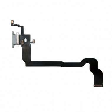 Шлейф для Apple iPhone X на разъем зарядки/микрофон (черный) — 1