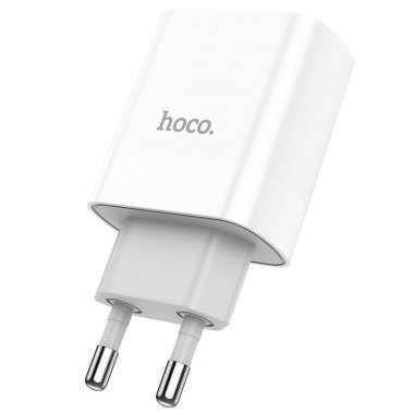 Сетевое зарядное устройство Hoco C80A USB/Type-C с кабелем (Type-C-Type-C) (белое) &mdash; 7