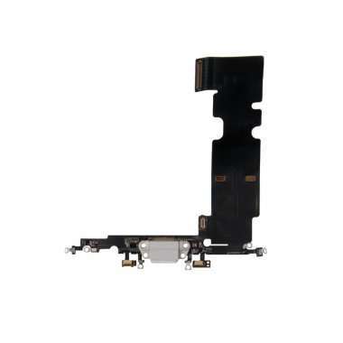 Шлейф для Apple iPhone 8 Plus на разъем зарядки/микрофон (белый) Премиум — 1