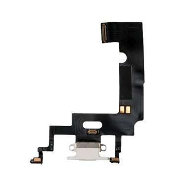 Шлейф для Apple iPhone XR на разъем зарядки/микрофон (белый) Премиум — 1