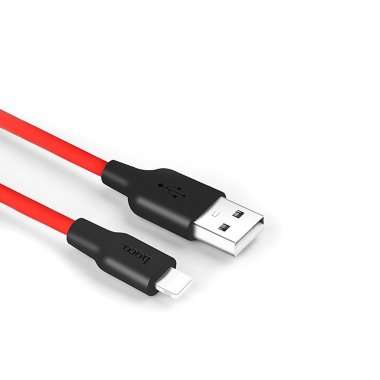 Кабель Hoco X21 Silicone для Apple (USB - Lightning) красно-черный — 6