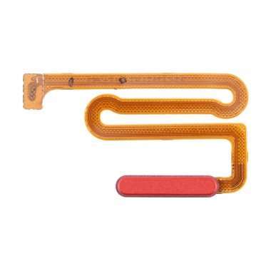 Шлейф для Samsung Galaxy M12 (M127F) + сканер отпечатка пальца (красный) — 2