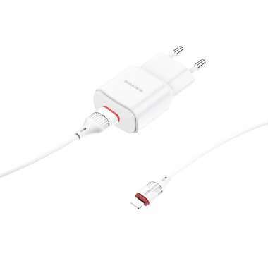 Сетевое зарядное устройство Borofone BA48A Orion для Apple (USB - Lightning) (белое) — 4