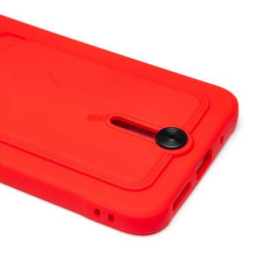 Чехол-накладка - SC304 с картхолдером для Xiaomi 12 (красная) — 4