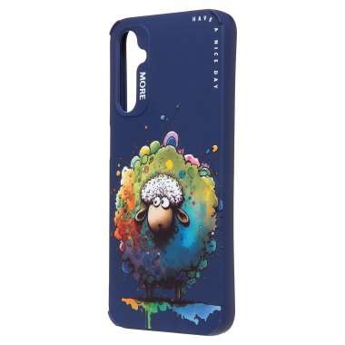 Чехол-накладка - SC335 для Samsung Galaxy A24 4G (A245F) (овечка) (темно-синяя) (227140) — 4