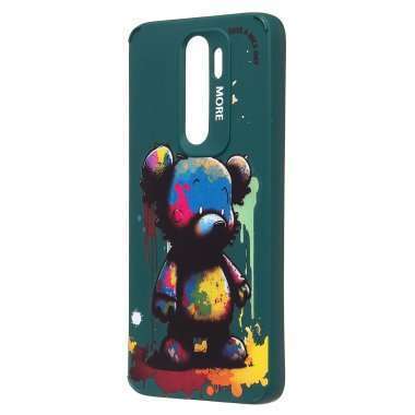 Чехол-накладка - SC335 для Xiaomi Redmi Note 8 Pro (медведь) (темно-зеленая) (227229) — 4